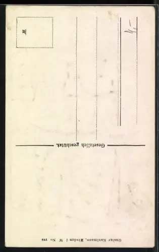 Stoff-Präge-AK Junge Frau posiert am Spinnrad in Schaumburg-Lippischer Landestracht