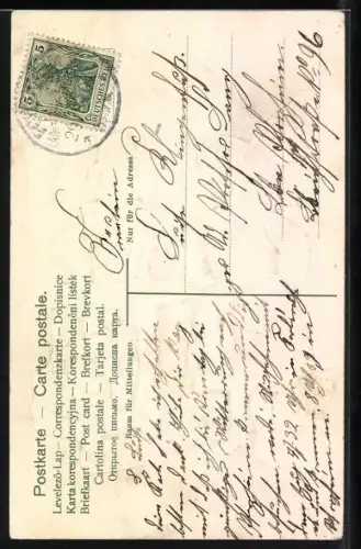 Stoff-Präge-AK Zwei Kinder in Tracht mit Zupfinstrument, Zither