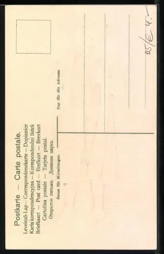 AK Mann mit Pfeife in Tracht