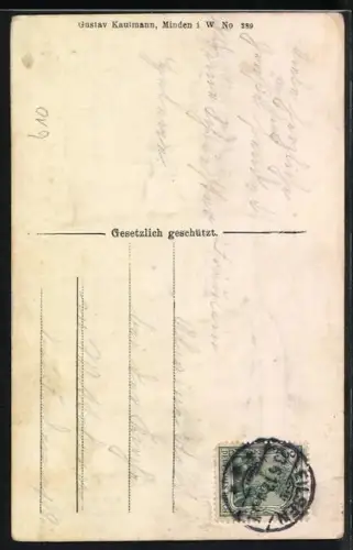 AK Junge Frau posiert am Spinnrad in Schaumburg-Lippischer Landestracht
