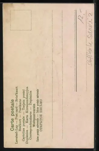 Stoff-Präge-AK Waadtländerin in Tracht