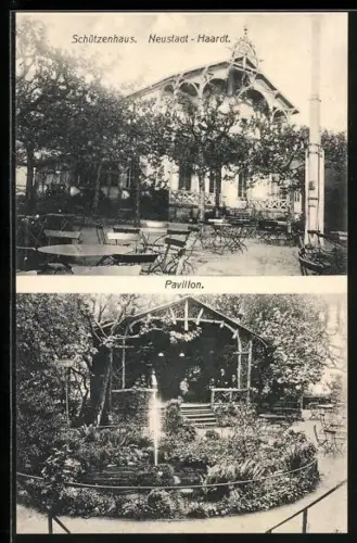 AK Neustadt / Haardt, Gasthaus Schützenhaus, Gesamtansicht und Pavillon