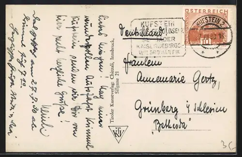 AK Kufstein i. T., Festung Geroldseck mit Brünnstein