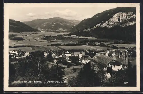 AK Teufenbach /Stmk., Teilansicht mit Murtal und Puxerloch