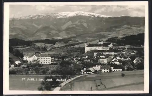AK St. Paul i. Lav., Ortsansicht aus der Vogelschau