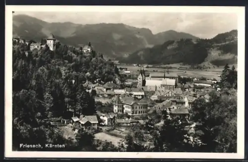 AK Friesach /Kärnten, Teilansicht mit Schloss
