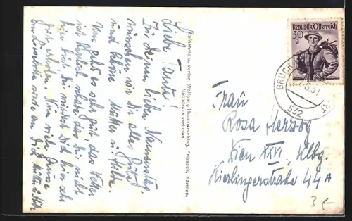 AK Friesach /Kärnten, Teilansicht mit Schloss