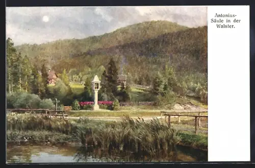Künstler-AK sign. Hugo Darnaut: Antonius-Säule in der Walster