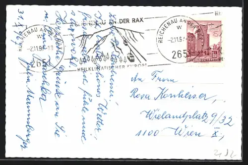 AK Reichenau, Erholungsheim Semperit