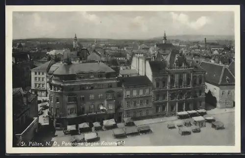 AK St. Pölten /N. D., Panorama gegen Kaiserwald