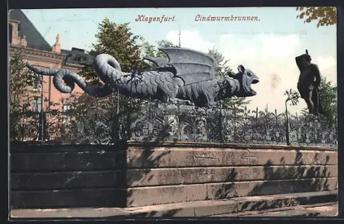 AK Klagenfurt, Der Lindwurmbrunnen