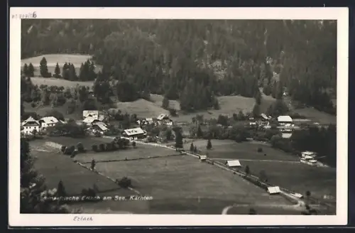 AK Feld am See, Erlach aus der Vogelschau