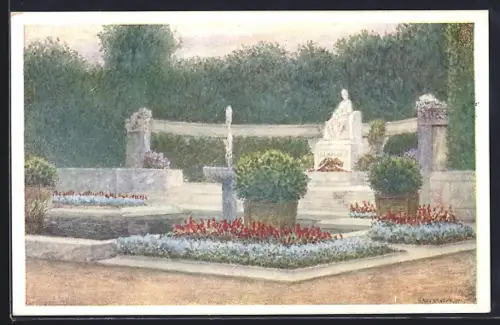 AK Wien, Kaiserin Elisabeth-Denkmal im Volksgarten