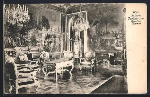AK Wien, Schloss Schönbrunn, Gobelin-Zimmer