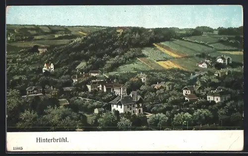 AK Hinterbrühl, Ortsansicht aus der Vogelschau