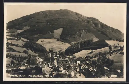 AK Ybbsitz /N. Oe., Ortsansicht mit Prochenberg