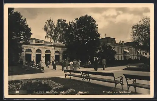AK Bad Hall /Oberösterreich, Kurpark, Trinkhalle, Marienhof