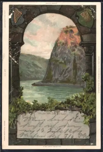 Künstler-AK Carl Biese: Blick auf die Loreley