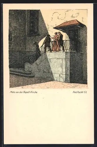 AK Alt - Luzern, Motiv an der Kapell - Kirche