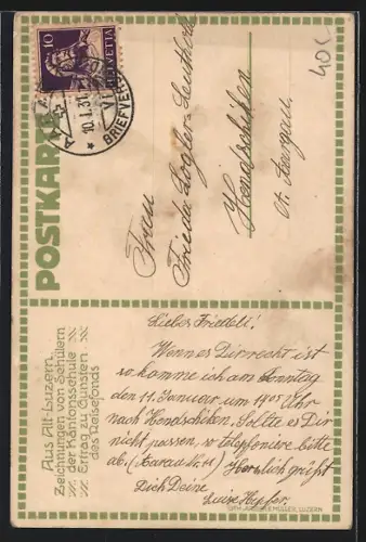 AK Alt - Luzern, Motiv unter der Egg