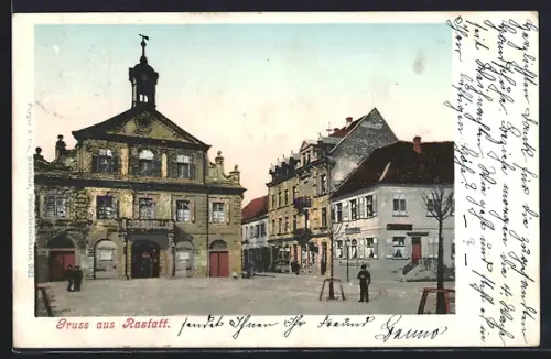 AK Rastatt, Blick auf das Rathaus