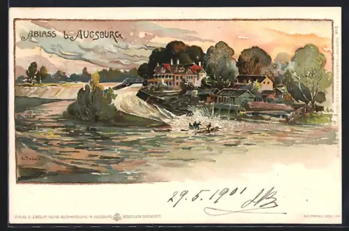 Künstler-AK Hans Treiber: Augsburg, Ablass