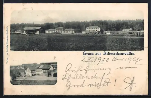 AK Schwackenreuthe, Ortsansicht von der Feldflur aus