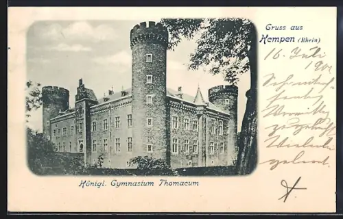 AK Kempen /Rhein, Königl. Gymnasium Thomacum