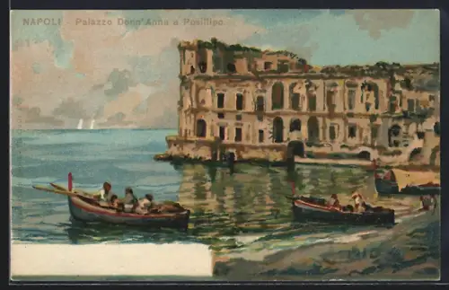 Lithographie Napoli, Palazzo Donn` Anna a Posillipo
