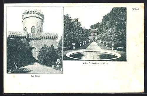 AK Pegli, La torre, Villa Pallavicini Viale