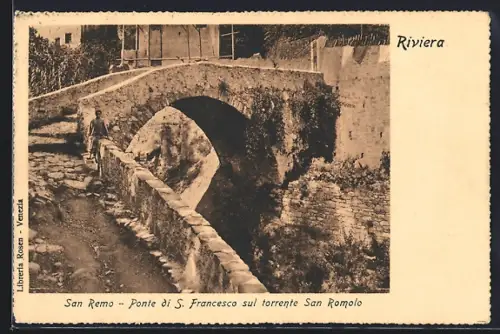 AK San Remo, Ponte di S. Francesco sul torrente San Romolo