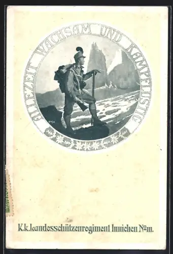 AK Innichen, Soldat des K. k. Landesschützenregiment No. III