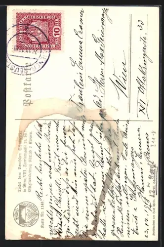 Künstler-AK Mela Köhler, Deutscher Schulverein Nr. 1143: Kinder spielen mit Puppen zu Weihnachten