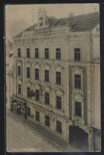 AK Mariazell, Hotel Goldenes Kreuz, Inh. Ferdinand Lang