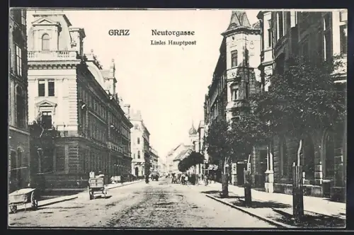 AK Graz, Neutorgrasse mit Hauptpost