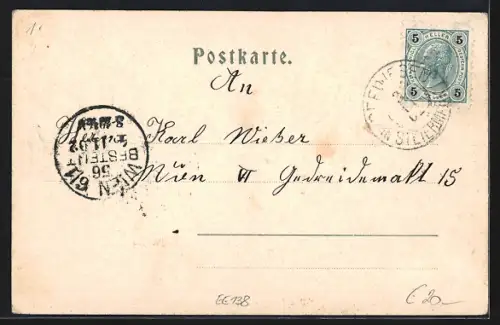 AK Seewiesen, Teilansicht mit Kirche, Tal und Gebirge, Häuser an Landstrasse