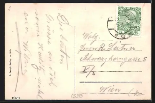 AK Mariazell, Rasing, Gasthaus J. Sampl mit Familie