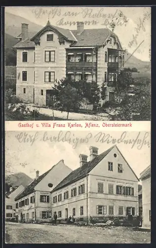 AK Aflenz, Gasthof und Villa Franz Karlon