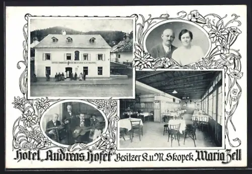 AK Mariazell, Hotel Andreas Hofer, Besitzer: K. u. M. Skopek