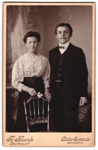 Fotografie Fr. Kienzle, Stuttgart, Breite Str. 2, Frieda und ihr Bräutigam