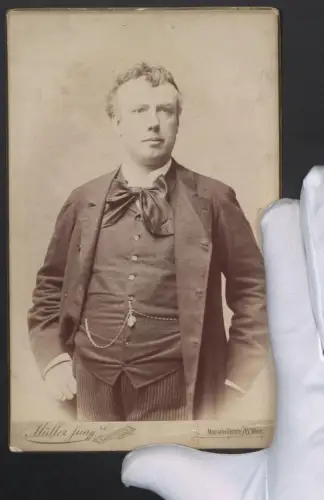 Fotografie M. Müller jung, Wien, Ferdinand Kracher, österreichischer Burgschauspieler