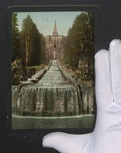 Fotografie Lichtdruck Th. Kay, Cassel, Ansicht Cassel-Wilhelmshöhe, Blick auf die Cascaden