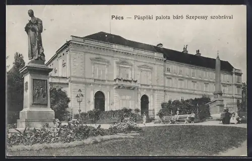 AK Pécs, Püspöki palota baro Szepessy szobraval
