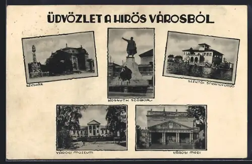AK Kecskemed, Szinhas, Varosi muzeum, Varosi mozi