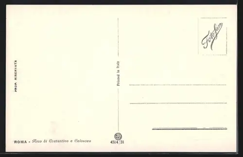 AK Roma, Arco di Costantino e Coloseo