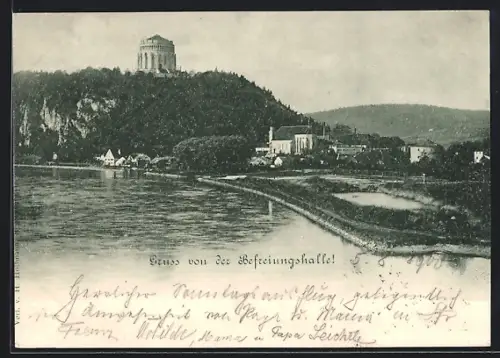 AK Kelheim, Befreiungshalle mit Umgebung