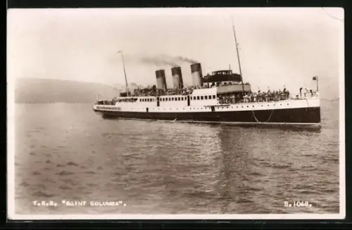 AK Passagierschiff TSS Saint Columba auf See