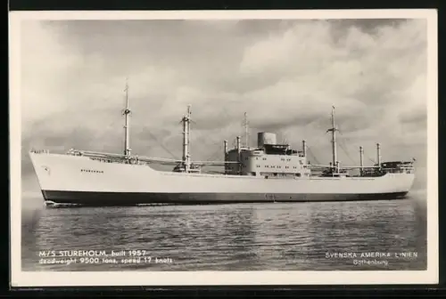 AK Handelsschiff MS Stureholm auf See