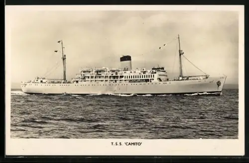 AK Passagierschiff TSS Camito auf See