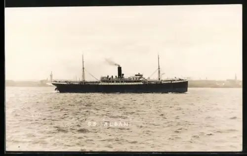AK Passagierschiff SS Alban auf See